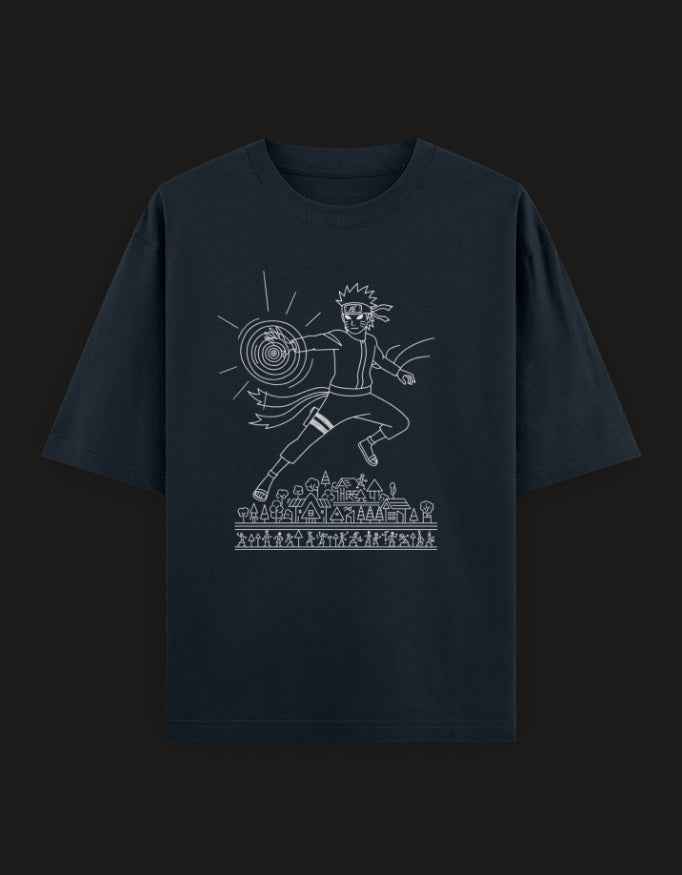 SkyBi Shirts Oversized T-Shirt 240 GSM Heavyweight Cotton