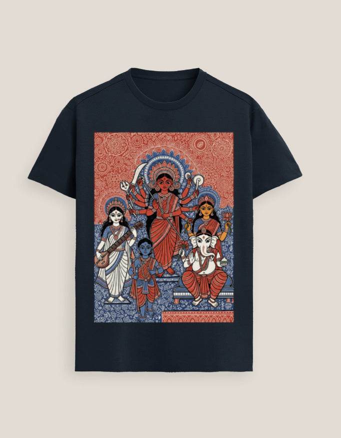SkyBi 2025 Durga Puja T-Shirt Supima Cotton - SkyBi Shirts