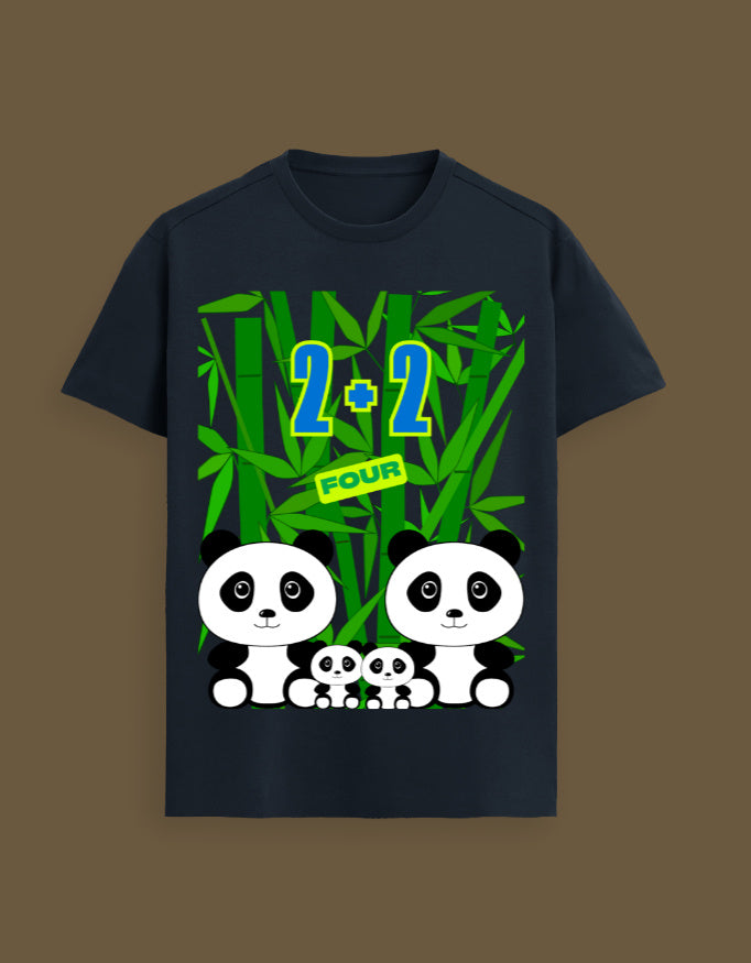SkyBi Shirts Panda Family Unisex Premium Supima Cotton Tshirts - SkyBi Shirts