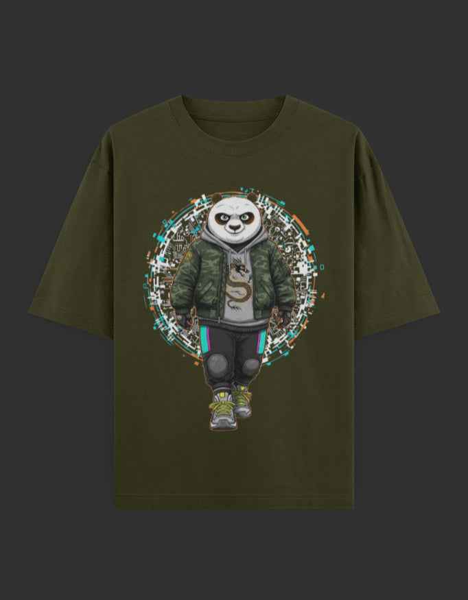 SkyBi Shirts Oversized T-Shirt 240 GSM Heavyweight Cotton