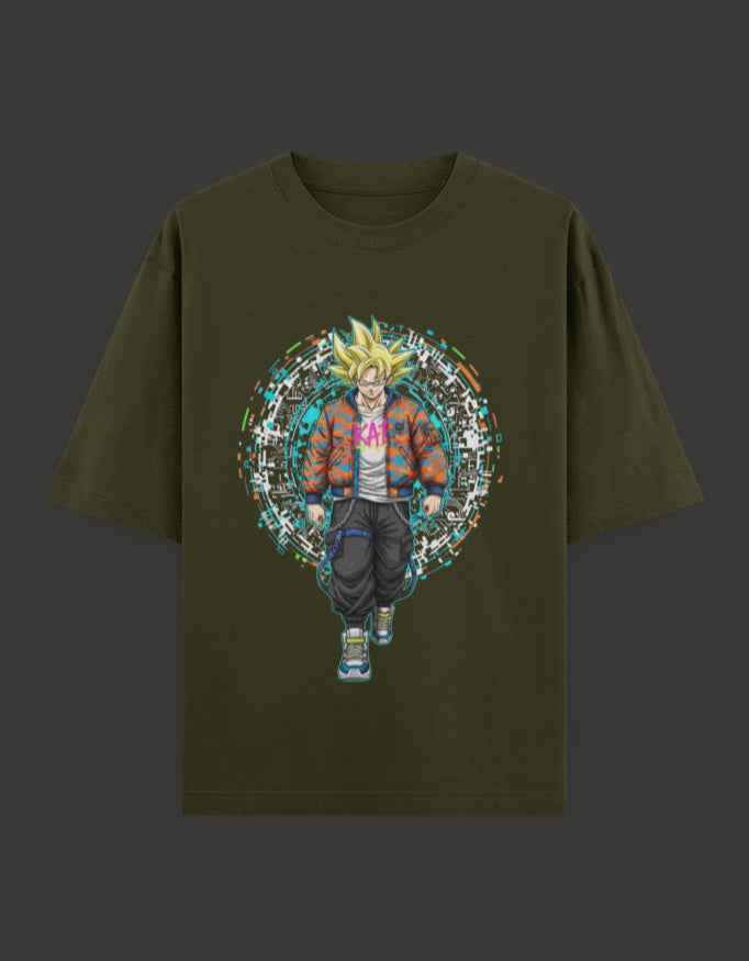 SkyBi Shirts Oversized T-Shirt 240 GSM Heavyweight Cotton