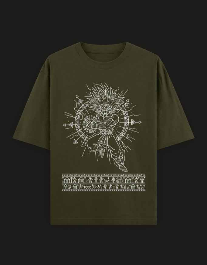 SkyBi Shirts Oversized T-Shirt 240 GSM Heavyweight Cotton