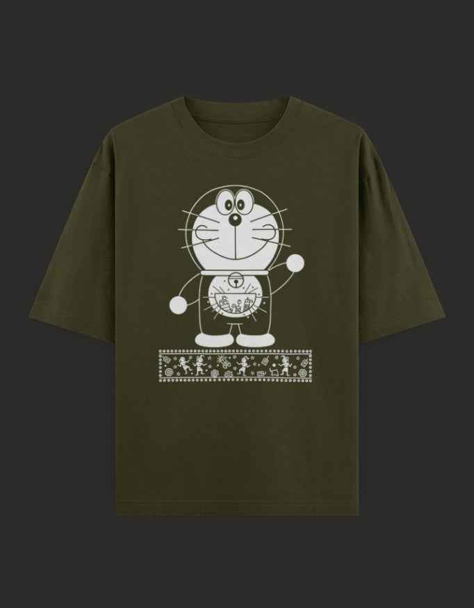 SkyBi Shirts Oversized T-Shirt 240 GSM Heavyweight Cotton