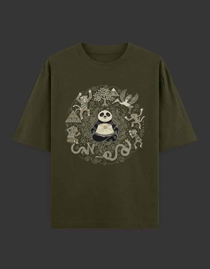 SkyBi Shirts Oversized T-Shirt 240 GSM Heavyweight Cotton