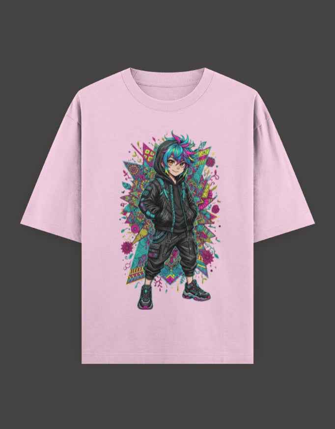 SkyBi Shirts Oversized T-Shirt 240 GSM Heavyweight Cotton