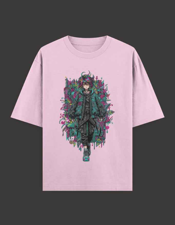 SkyBi Shirts Oversized T-Shirt 240 GSM Heavyweight Cotton