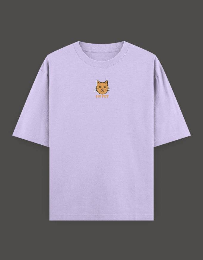 SkyBi Shirts Oversized Embroidery T-Shirt 240 GSM Heavyweight Cotton - SkyBi Shirts
