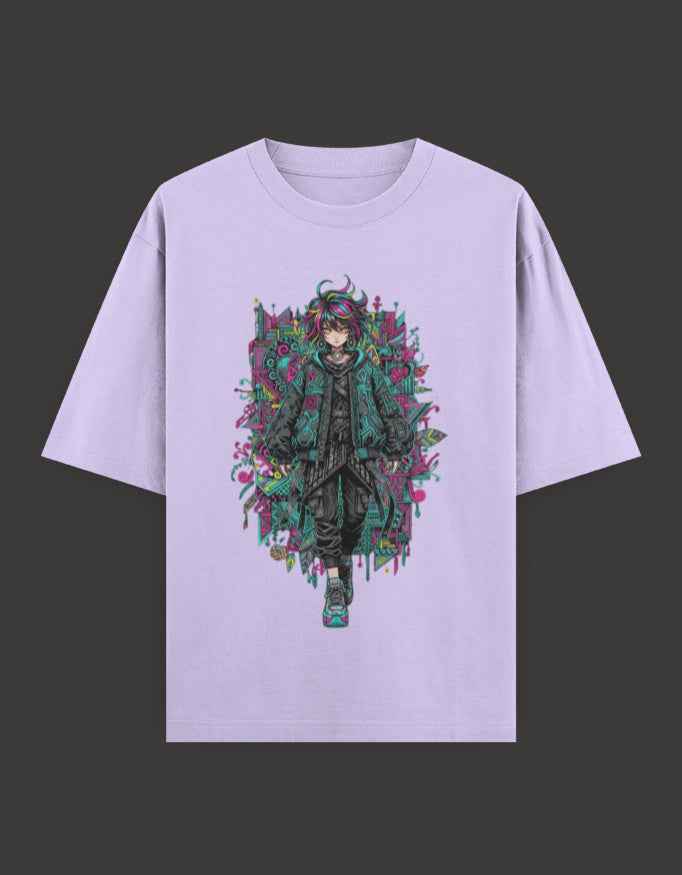 SkyBi Shirts Oversized T-Shirt 240 GSM Heavyweight Cotton