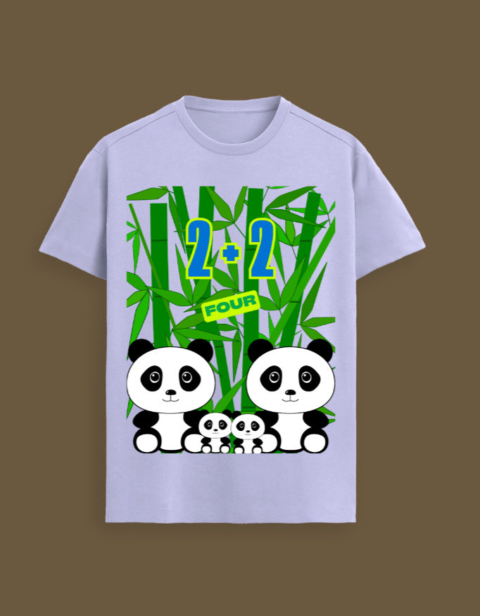 SkyBi Shirts Panda Family Unisex Premium Supima Cotton Tshirts - SkyBi Shirts