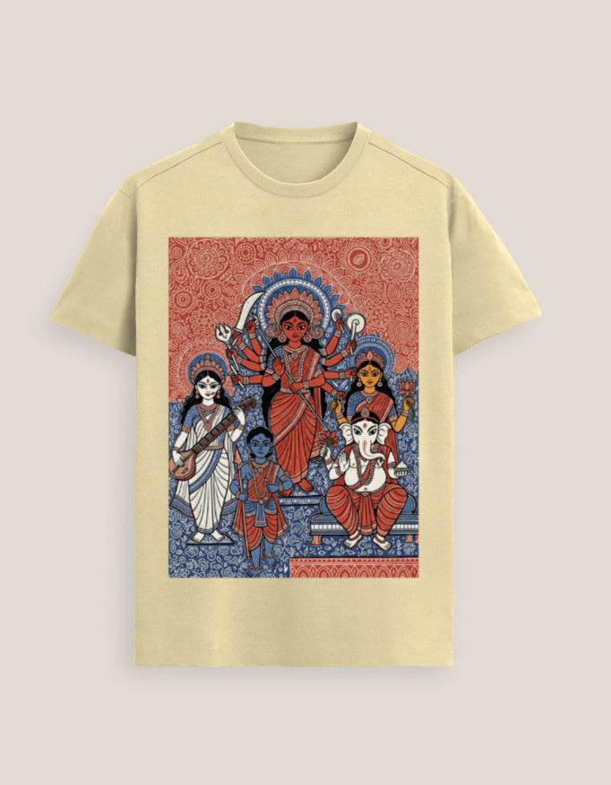 SkyBi 2025 Durga Puja T-Shirt Supima Cotton - SkyBi Shirts