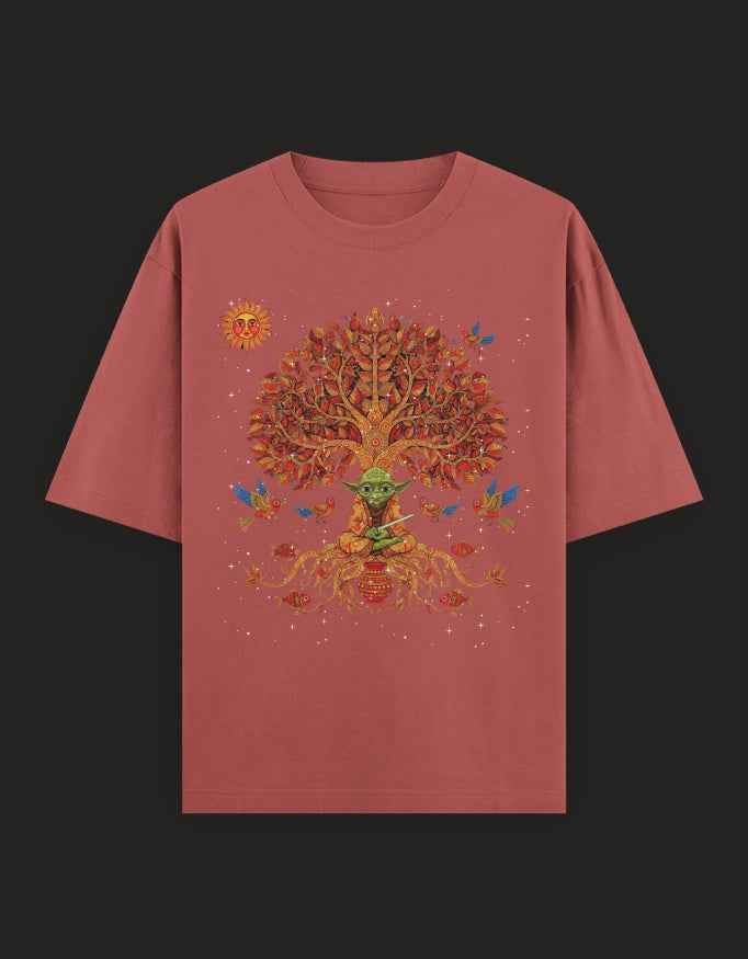 SkyBi Shirts Oversized T-Shirt 240 GSM Heavyweight Cotton