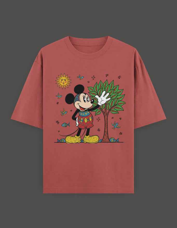 SkyBi Shirts Oversized T-Shirt 240 GSM Heavyweight Cotton