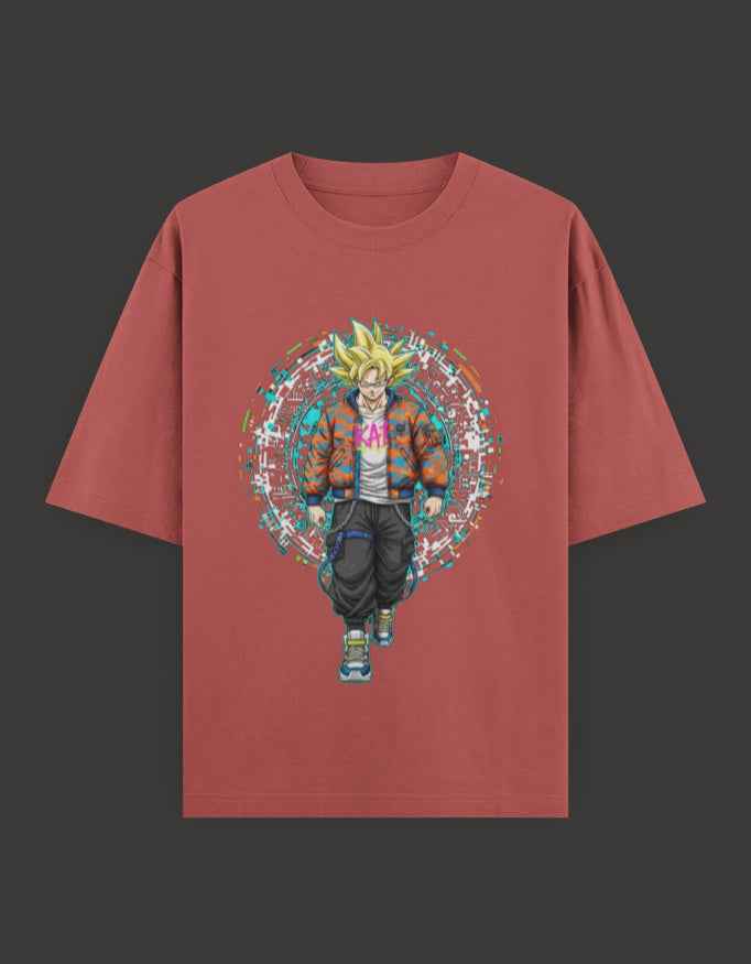 SkyBi Shirts Oversized T-Shirt 240 GSM Heavyweight Cotton