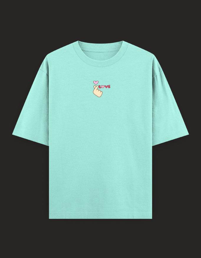 SkyBi Shirts Oversized Embroidery T-Shirt 240 GSM Heavyweight Cotton - SkyBi Shirts