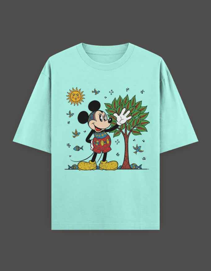 SkyBi Shirts Oversized T-Shirt 240 GSM Heavyweight Cotton