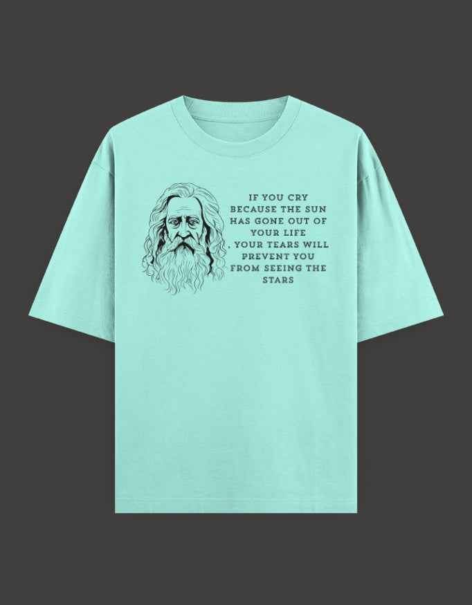 SkyBi Shirts Oversized T-Shirt 240 GSM Heavyweight Cotton