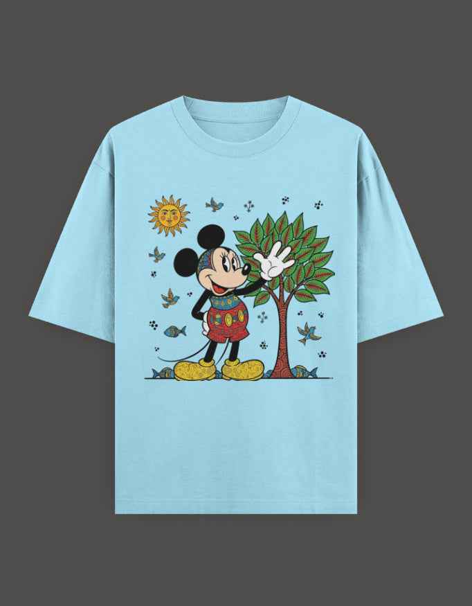 SkyBi Shirts Oversized T-Shirt 240 GSM Heavyweight Cotton