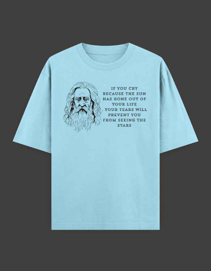 SkyBi Shirts Oversized T-Shirt 240 GSM Heavyweight Cotton