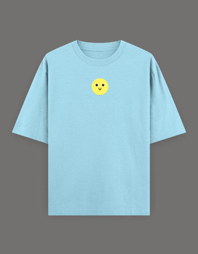 SkyBi Shirts Oversized Embroidery T-Shirt 240 GSM Heavyweight Cotton - SkyBi Shirts