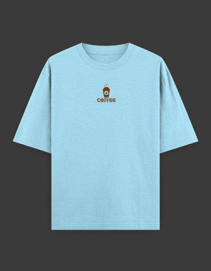 SkyBi Shirts Oversized Embroidery T-Shirt 240 GSM Heavyweight Cotton - SkyBi Shirts
