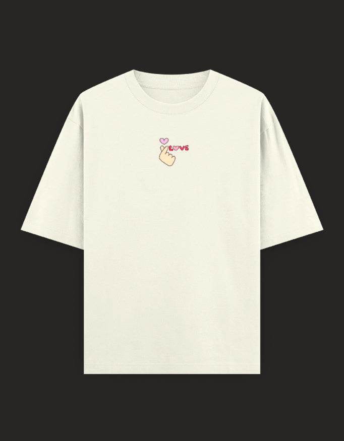 SkyBi Shirts Oversized Embroidery T-Shirt 240 GSM Heavyweight Cotton - SkyBi Shirts