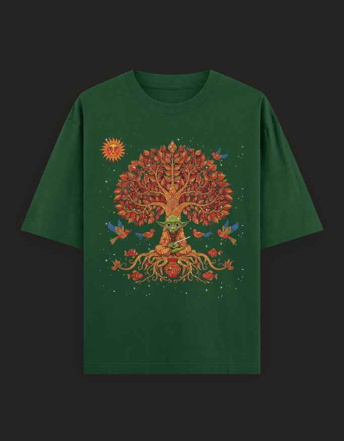 SkyBi Shirts Oversized T-Shirt 240 GSM Heavyweight Cotton