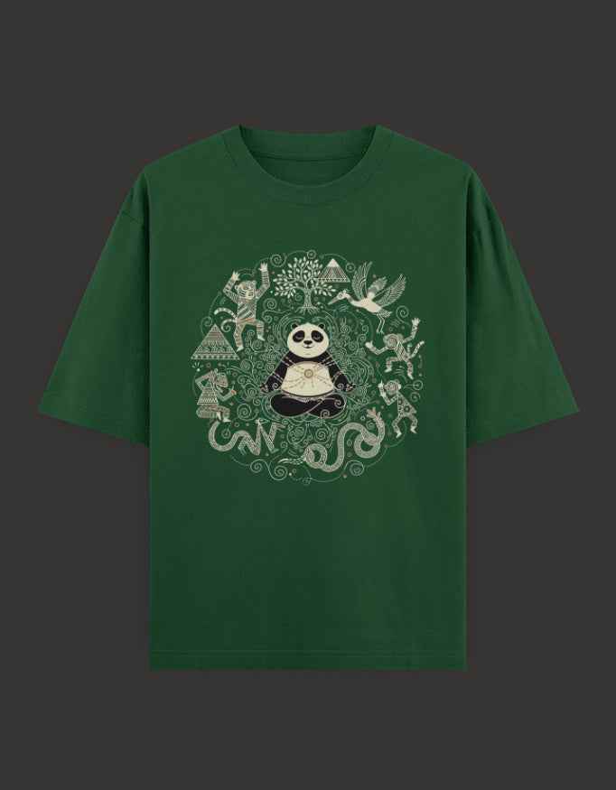 SkyBi Shirts Oversized T-Shirt 240 GSM Heavyweight Cotton