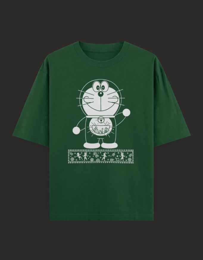 SkyBi Shirts Oversized T-Shirt 240 GSM Heavyweight Cotton