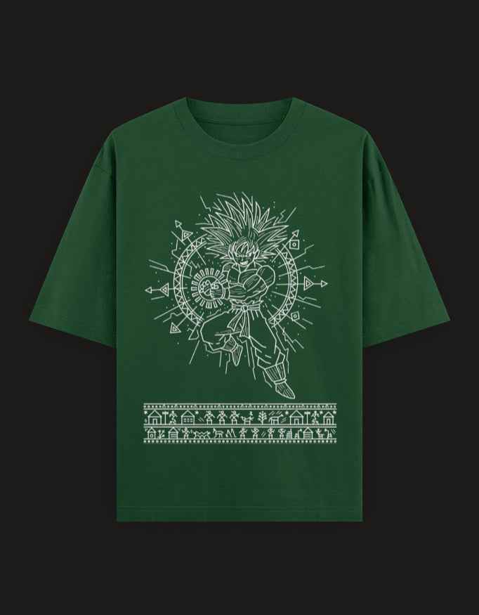 SkyBi Shirts Oversized T-Shirt 240 GSM Heavyweight Cotton