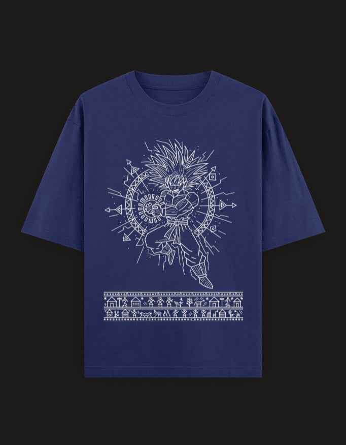 SkyBi Shirts Oversized T-Shirt 240 GSM Heavyweight Cotton