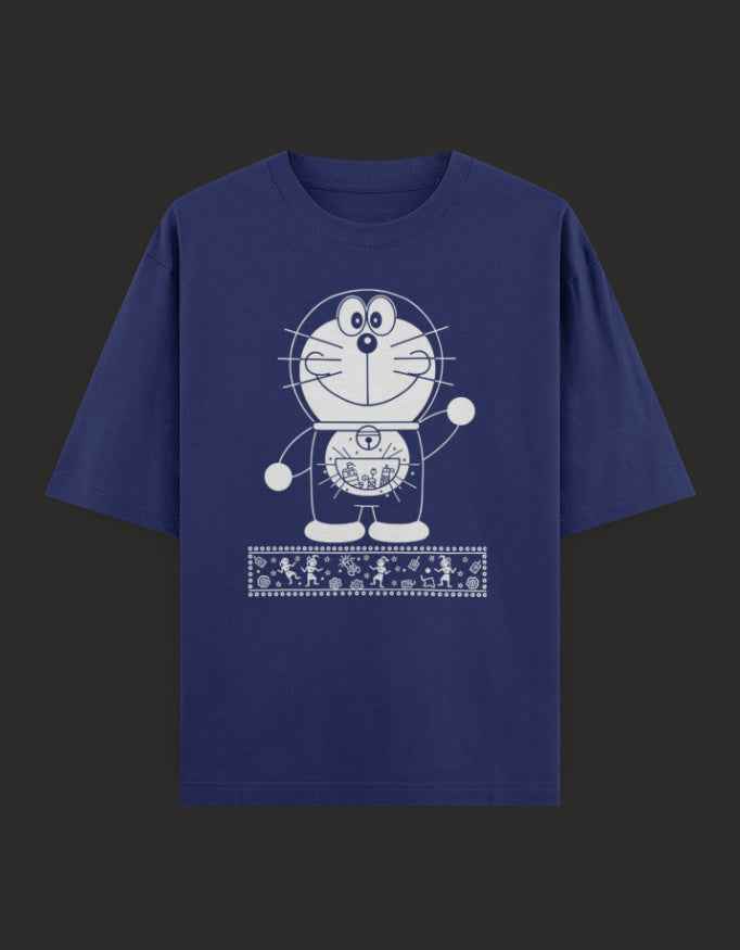 SkyBi Shirts Oversized T-Shirt 240 GSM Heavyweight Cotton