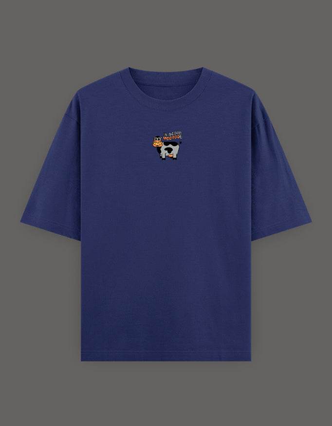 SkyBi Shirts Oversized Embroidery T-Shirt 240 GSM Heavyweight Cotton - SkyBi Shirts