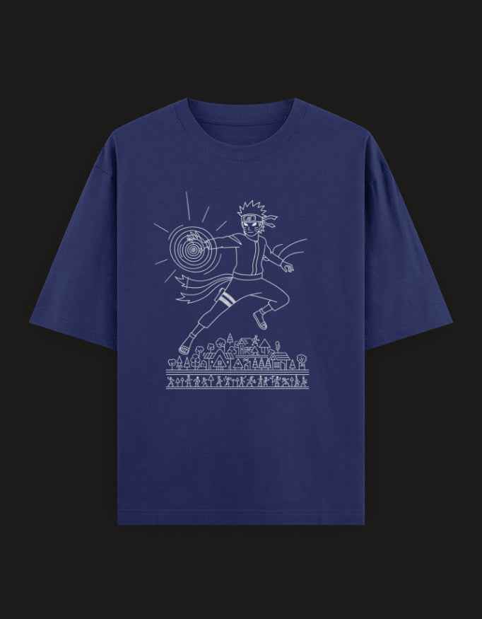 SkyBi Shirts Oversized T-Shirt 240 GSM Heavyweight Cotton