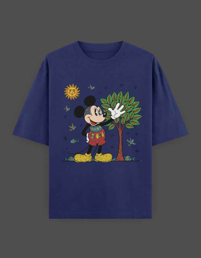 SkyBi Shirts Oversized T-Shirt 240 GSM Heavyweight Cotton