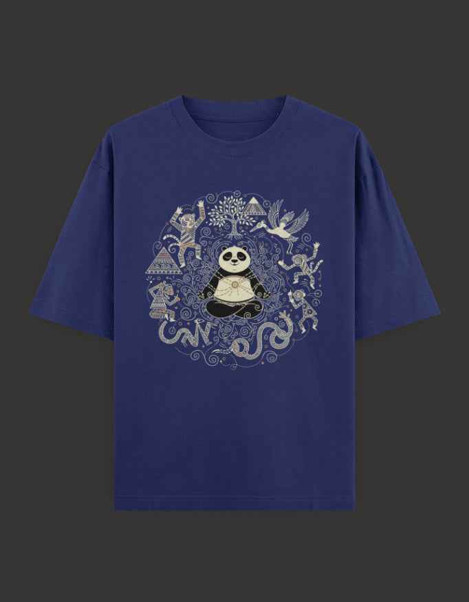 SkyBi Shirts Oversized T-Shirt 240 GSM Heavyweight Cotton