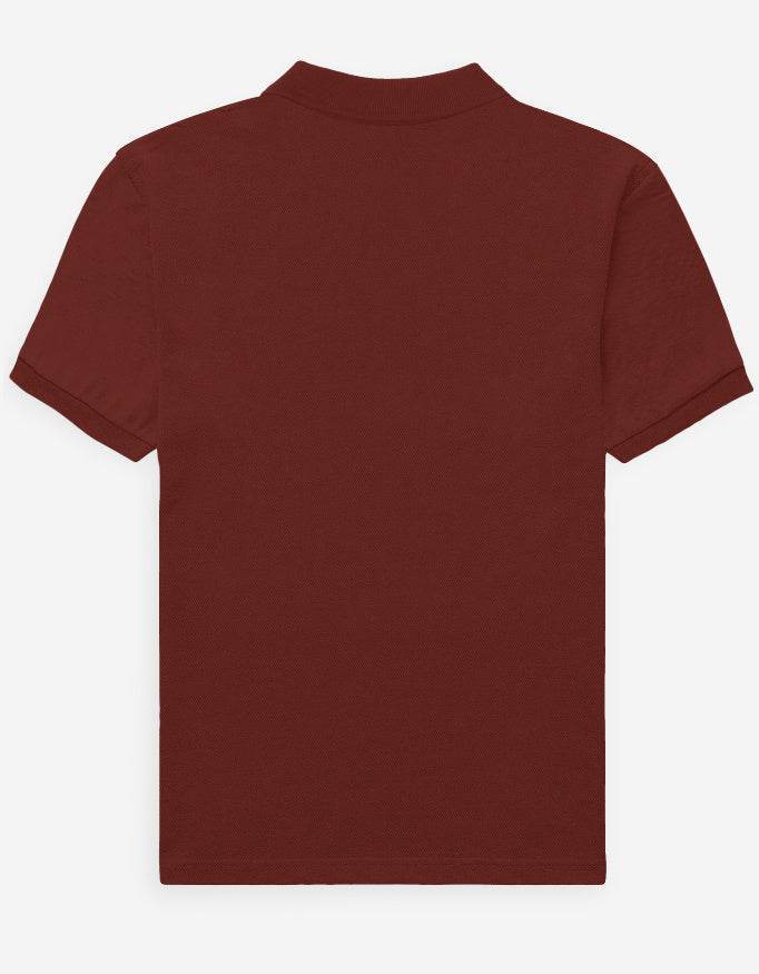SkyBi Shirts Brick Red Men's Polo Shirt - Soft Cotton - SkyBi Shirts