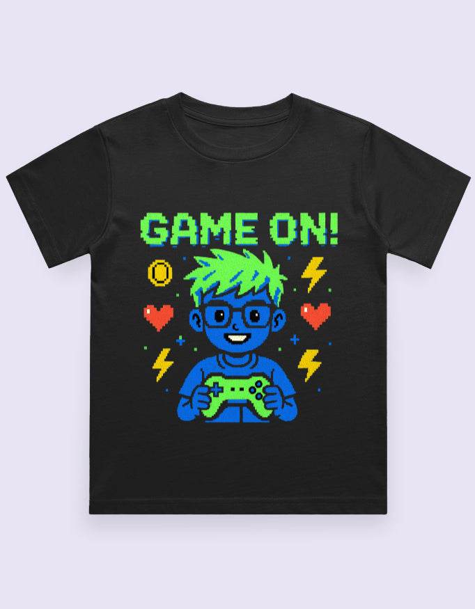SkyBi Shirts Comfortable Kids Graphic T-Shirt Game On - SkyBi Shirts