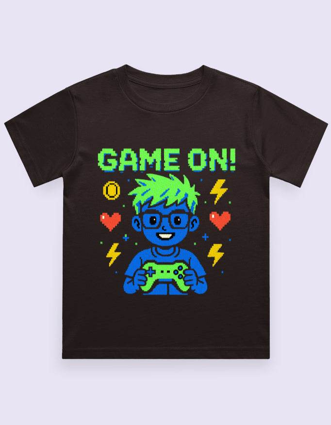 SkyBi Shirts Comfortable Kids Graphic T-Shirt Game On - SkyBi Shirts