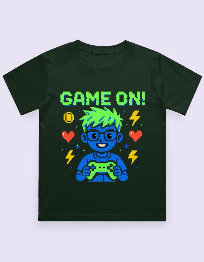 SkyBi Shirts Comfortable Kids Graphic T-Shirt Game On - SkyBi Shirts