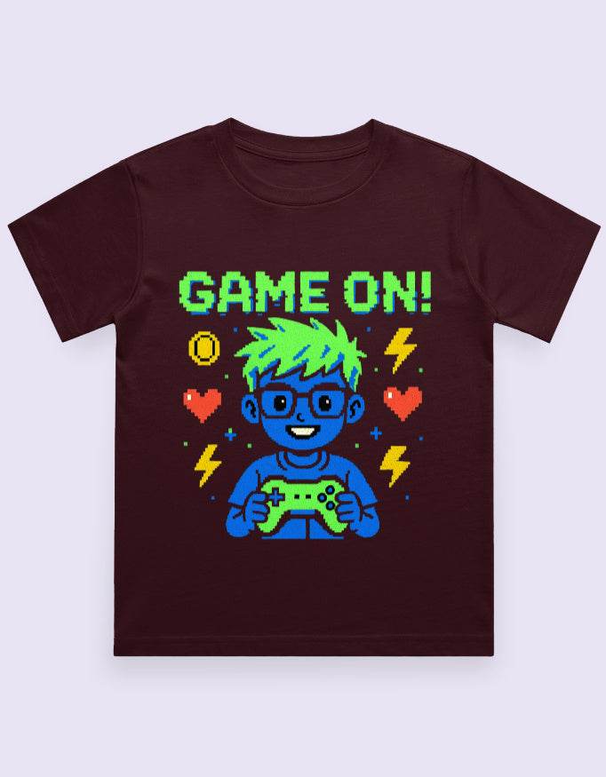 SkyBi Shirts Comfortable Kids Graphic T-Shirt Game On - SkyBi Shirts