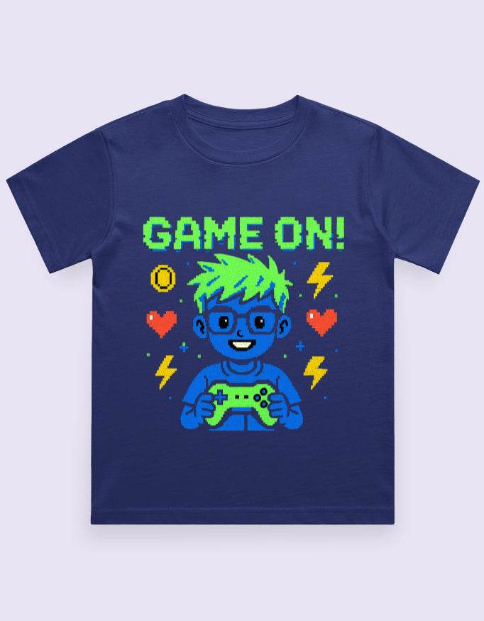 SkyBi Shirts Comfortable Kids Graphic T-Shirt Game On - SkyBi Shirts