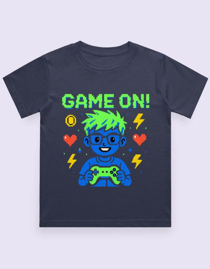 SkyBi Shirts Comfortable Kids Graphic T-Shirt Game On - SkyBi Shirts