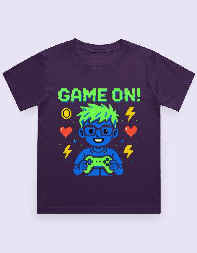 SkyBi Shirts Comfortable Kids Graphic T-Shirt Game On - SkyBi Shirts