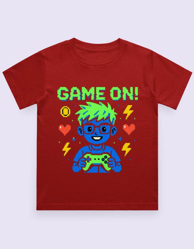 SkyBi Shirts Comfortable Kids Graphic T-Shirt Game On - SkyBi Shirts