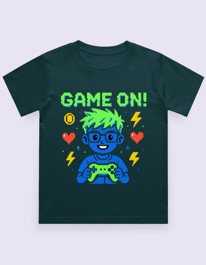 SkyBi Shirts Comfortable Kids Graphic T-Shirt Game On - SkyBi Shirts