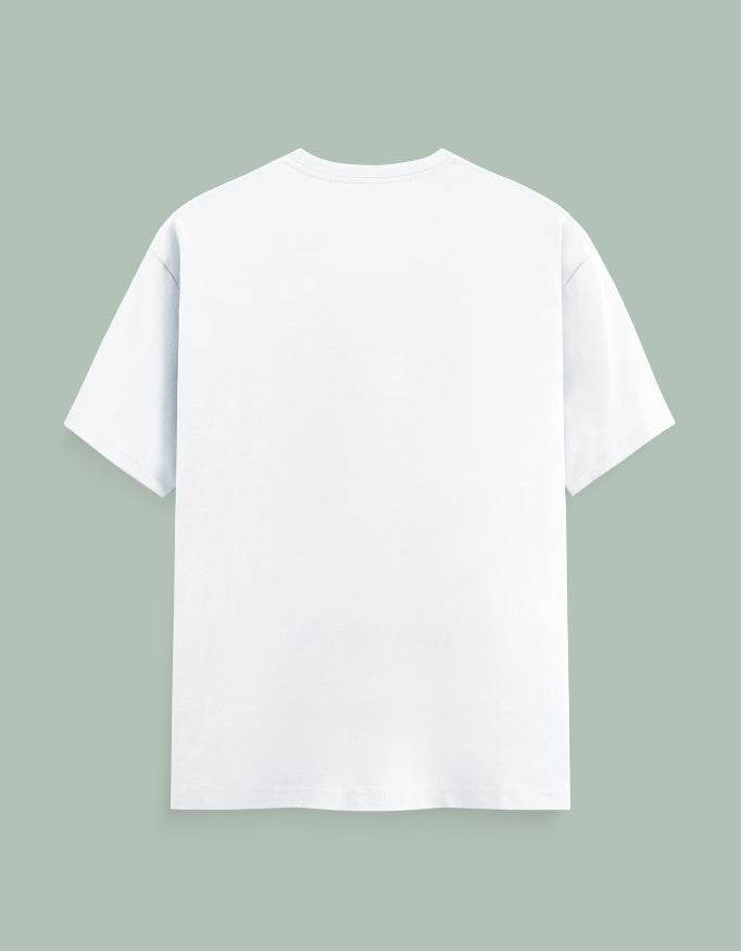 White Dancer Silhouette Yoga Tee from SkyBi Shirts showing the back view of the plain cotton t-shirt
