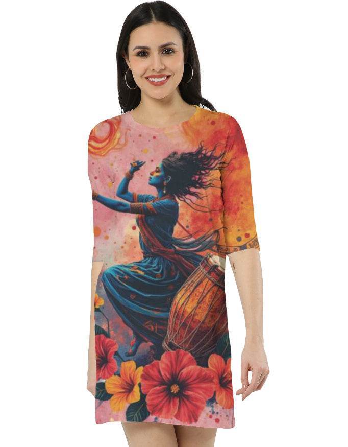 AOP T-Shirt Dress - SkyBi Shirts