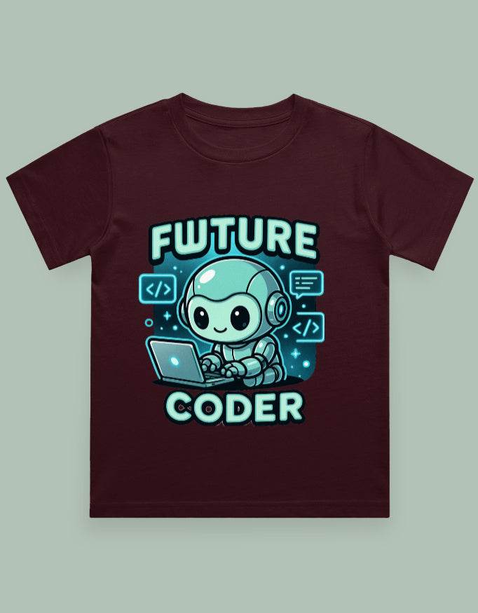 SkyBi Shirts Future Coder Kids Graphic Tee Soft Cotton - SkyBi Shirts