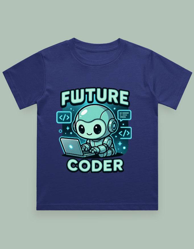 SkyBi Shirts Future Coder Kids Graphic Tee Soft Cotton - SkyBi Shirts