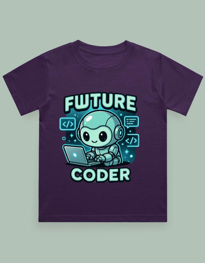 SkyBi Shirts Future Coder Kids Graphic Tee Soft Cotton - SkyBi Shirts